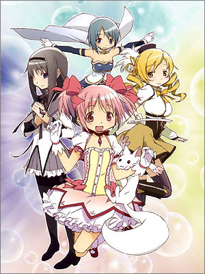 Homura, Madoka, Sayaka, and Mami