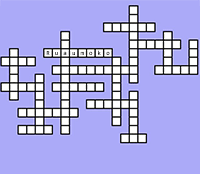 The squares and patterns of a criss cross puzzle