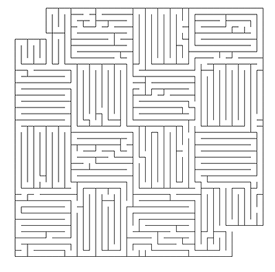 Graphic is of a rectangular maze
