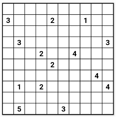 Graphic is of a Nurikabe puzzle